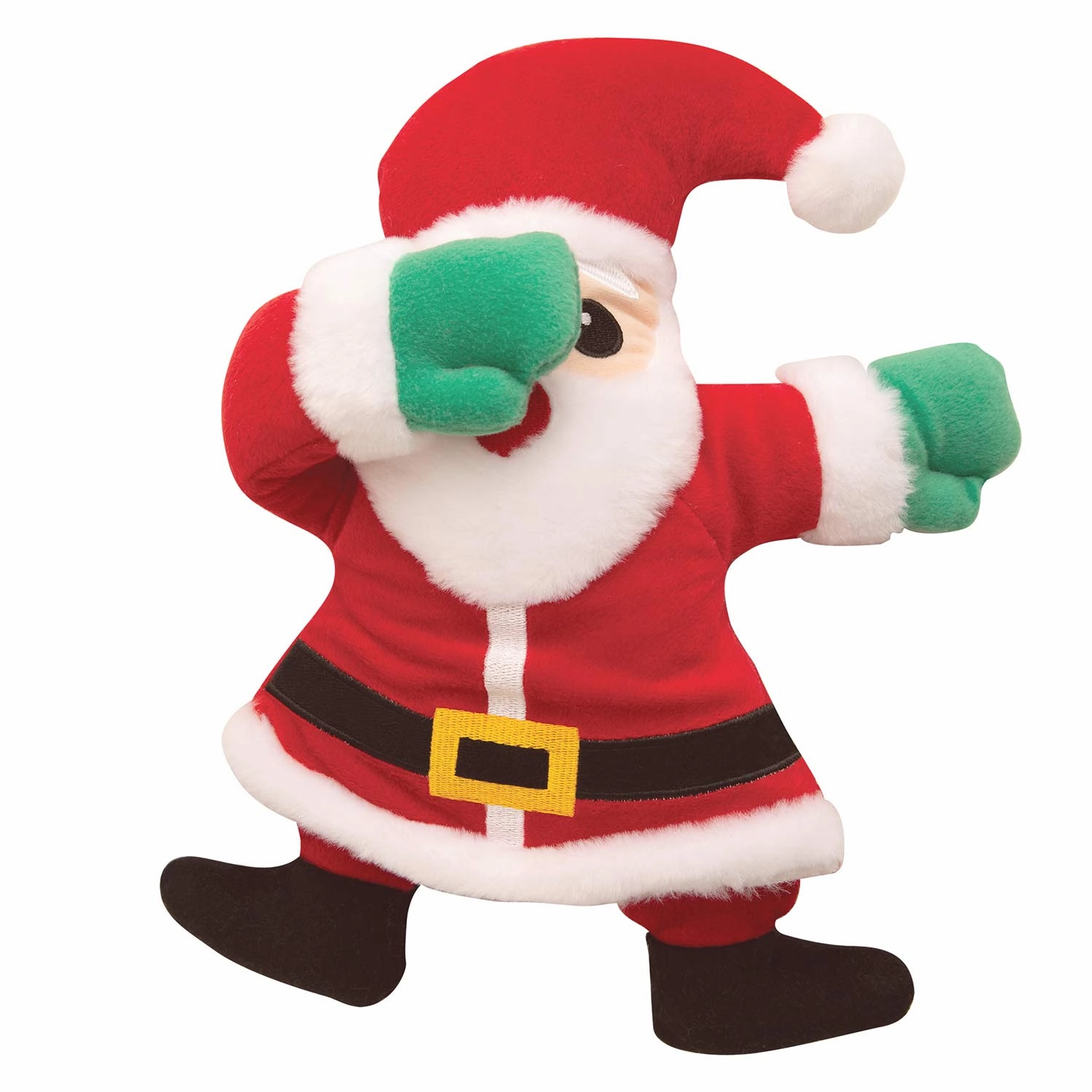 Snugarooz Dabbing Santa Plush Squeaker Dog Toy, 8"