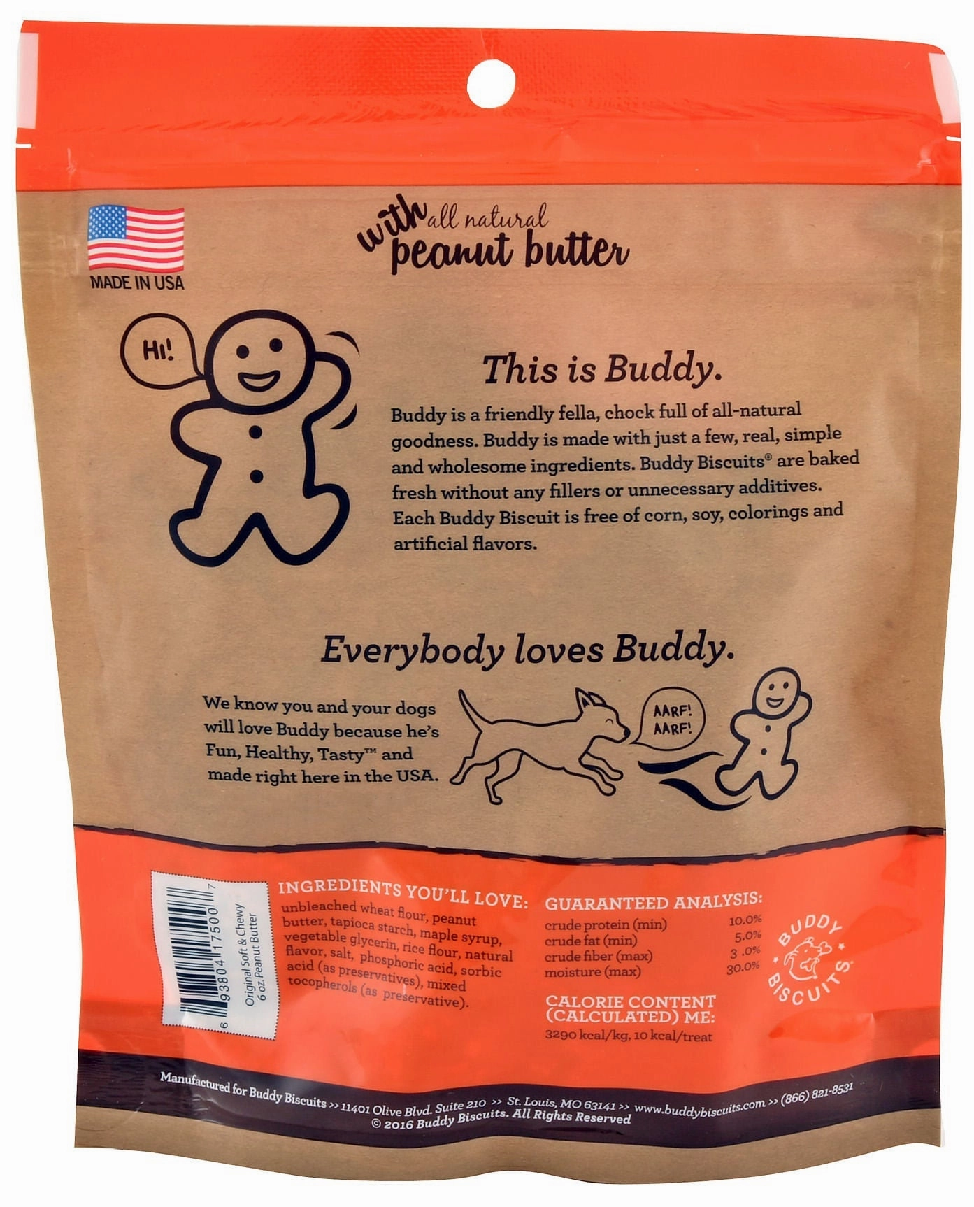 Soft & Chewy Buddy Biscuits Dog Treats, 6 oz