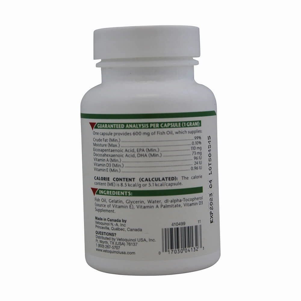 Triglyceride Omega-3 Fish Oil Capsules for Dogs & Cats ?C Skin, Coat & Joint Support, 60 ct