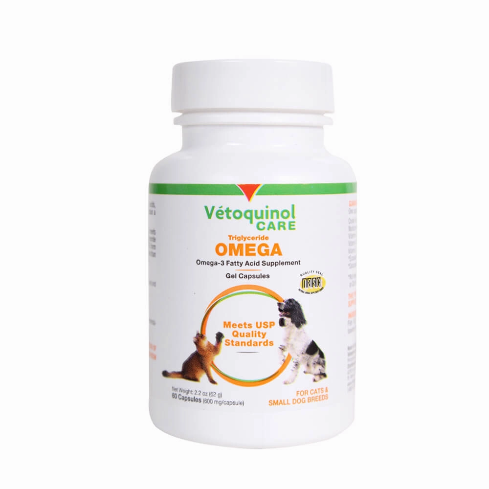 Triglyceride Omega-3 Fish Oil Capsules for Dogs & Cats ?C Skin, Coat & Joint Support, 60 ct