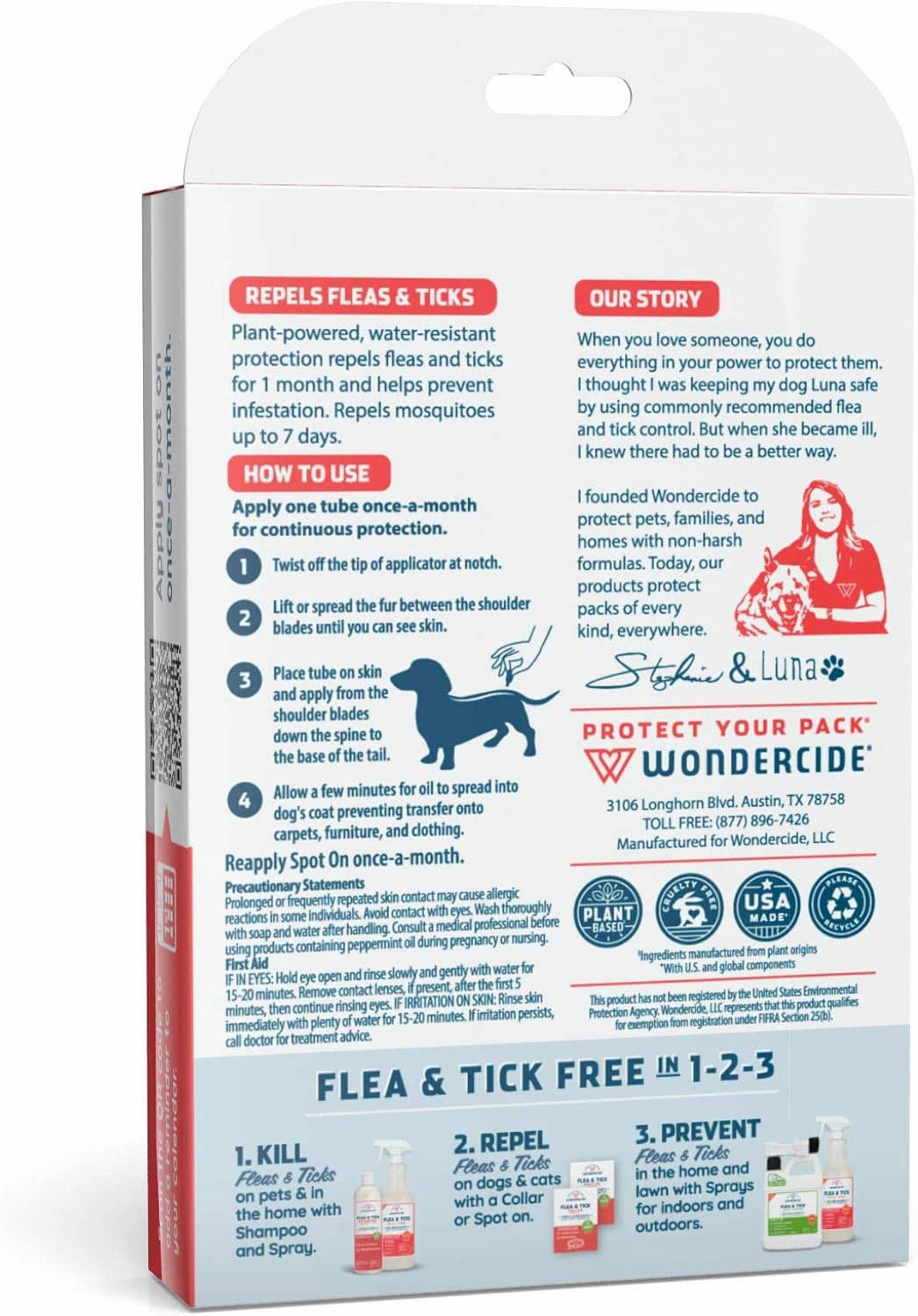 Wondercide Flea & Tick Spot On for Dogs, Peppermint