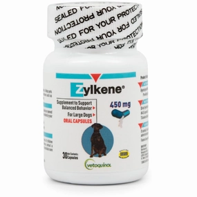 Zylkene Capsules Behavior Supplement for Dogs, 450mg,  30 Capsules